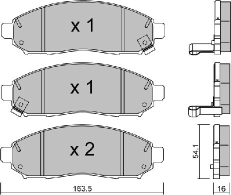 AISIN BPNI-1007 - Kit de plaquettes de frein, frein à disque cwaw.fr