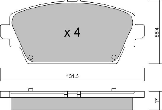 AISIN BPNI-1015 - Kit de plaquettes de frein, frein à disque cwaw.fr