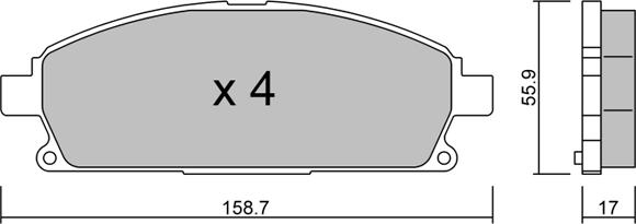 AISIN BPNI-1023 - Kit de plaquettes de frein, frein à disque cwaw.fr