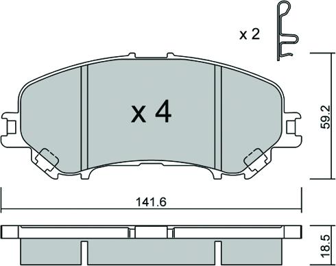 AISIN BPNI-1022 - Kit de plaquettes de frein, frein à disque cwaw.fr