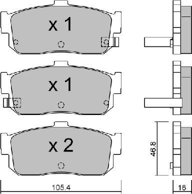 AISIN BPNI-2902 - Kit de plaquettes de frein, frein à disque cwaw.fr