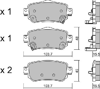 AISIN BPNI-2009 - Kit de plaquettes de frein, frein à disque cwaw.fr