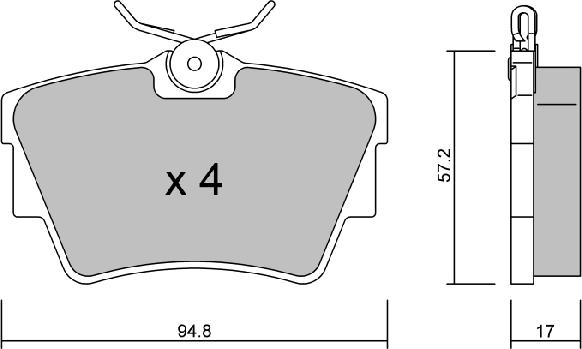 AISIN BPNI-2006 - Kit de plaquettes de frein, frein à disque cwaw.fr