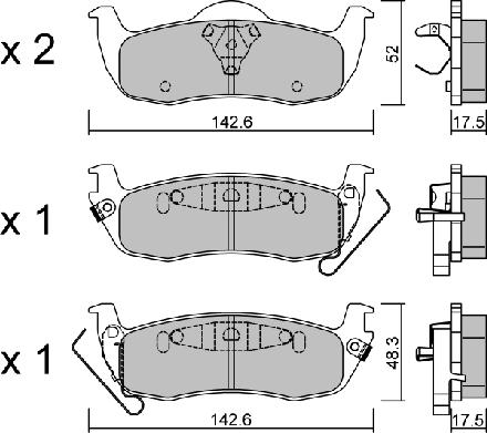 AISIN BPNI-2007 - Kit de plaquettes de frein, frein à disque cwaw.fr