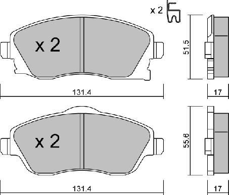 AISIN BPOP-1005 - Kit de plaquettes de frein, frein à disque cwaw.fr