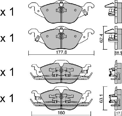 AISIN BPOP-1006 - Kit de plaquettes de frein, frein à disque cwaw.fr