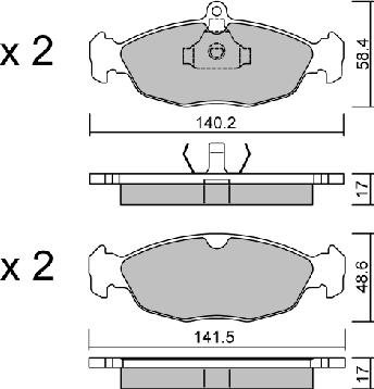 AISIN BPOP-1003 - Kit de plaquettes de frein, frein à disque cwaw.fr