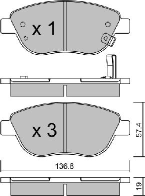 AISIN BPOP-1007 - Kit de plaquettes de frein, frein à disque cwaw.fr