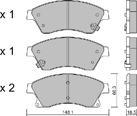 AISIN BPOP-1014 - Kit de plaquettes de frein, frein à disque cwaw.fr