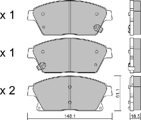 AISIN BPOP-1015 - Kit de plaquettes de frein, frein à disque cwaw.fr