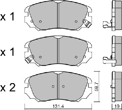 AISIN BPOP-1010 - Kit de plaquettes de frein, frein à disque cwaw.fr