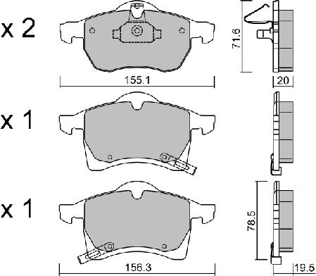 AISIN BPOP-1013 - Kit de plaquettes de frein, frein à disque cwaw.fr