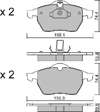 AISIN BPOP-1012 - Kit de plaquettes de frein, frein à disque cwaw.fr