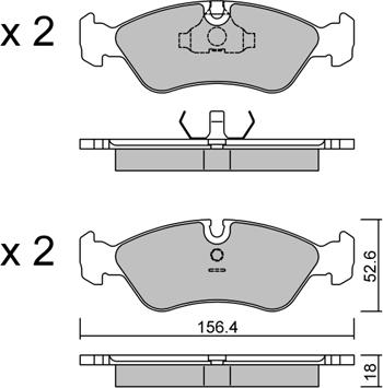 AISIN BPOP-1017 - Kit de plaquettes de frein, frein à disque cwaw.fr