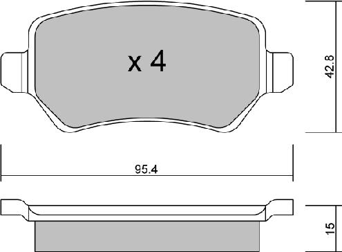 AISIN BPOP-2003 - Kit de plaquettes de frein, frein à disque cwaw.fr