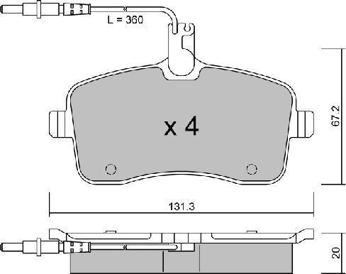 AISIN BPPE-1009 - Kit de plaquettes de frein, frein à disque cwaw.fr