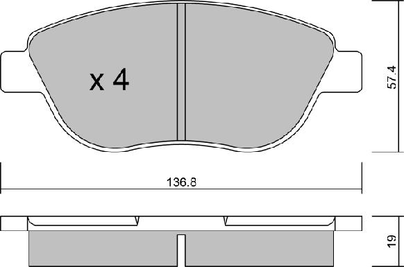 AISIN BPPE-1004 - Kit de plaquettes de frein, frein à disque cwaw.fr