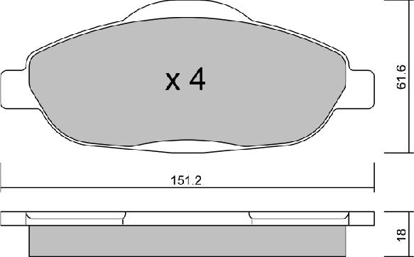 AISIN BPPE-1001 - Kit de plaquettes de frein, frein à disque cwaw.fr