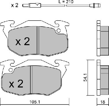 AISIN BPPE-1003 - Kit de plaquettes de frein, frein à disque cwaw.fr