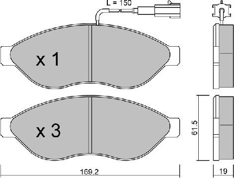 AISIN BPPE-1002 - Kit de plaquettes de frein, frein à disque cwaw.fr