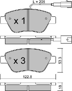 AISIN BPPE-1007 - Kit de plaquettes de frein, frein à disque cwaw.fr