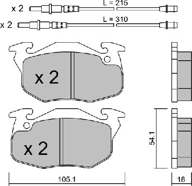 AISIN BPPE-1014 - Kit de plaquettes de frein, frein à disque cwaw.fr