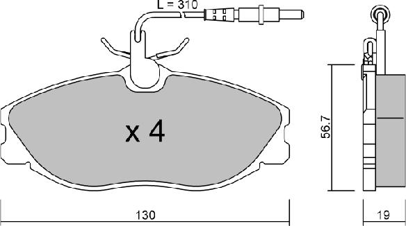 AISIN BPPE-1018 - Kit de plaquettes de frein, frein à disque cwaw.fr