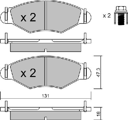 AISIN BPPE-1012 - Kit de plaquettes de frein, frein à disque cwaw.fr