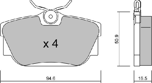 AISIN BPVW-2900 - Kit de plaquettes de frein, frein à disque cwaw.fr