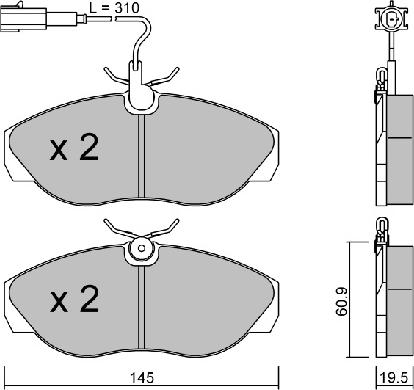 AISIN BPPE-1021 - Kit de plaquettes de frein, frein à disque cwaw.fr