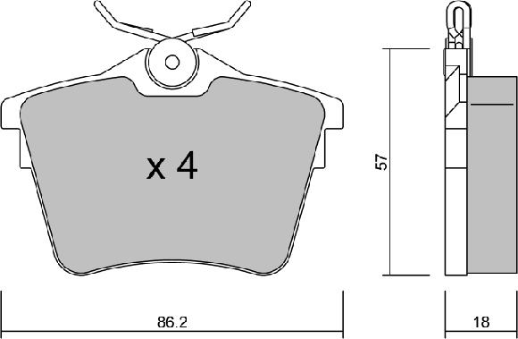 AISIN BPPE-2006 - Kit de plaquettes de frein, frein à disque cwaw.fr