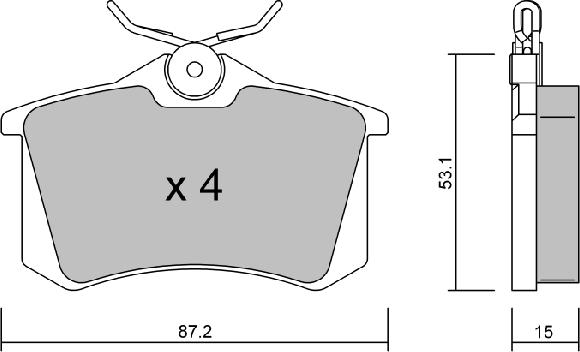 AISIN BPPE-2001 - Kit de plaquettes de frein, frein à disque cwaw.fr