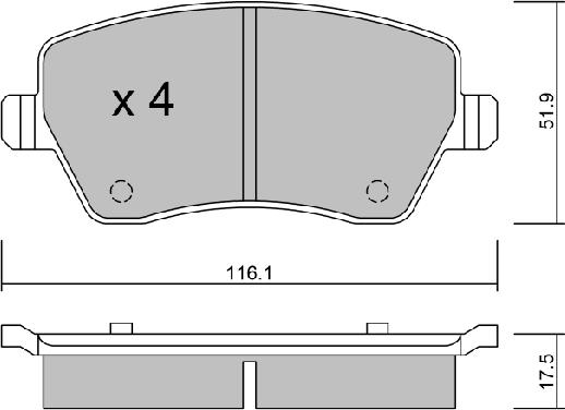 AISIN BPRE-1901 - Kit de plaquettes de frein, frein à disque cwaw.fr