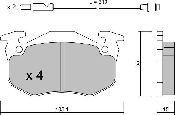 AISIN BPRE-1008 - Kit de plaquettes de frein, frein à disque cwaw.fr