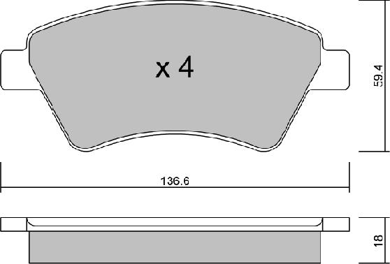 AISIN BPRE-1002 - Kit de plaquettes de frein, frein à disque cwaw.fr