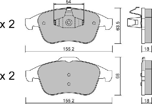 AISIN BPRE-1019 - Kit de plaquettes de frein, frein à disque cwaw.fr