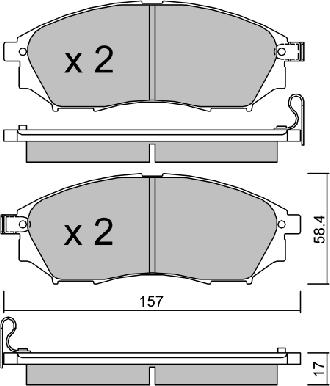 AISIN BPRE-1011 - Kit de plaquettes de frein, frein à disque cwaw.fr