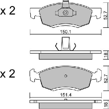 AISIN BPRE-1012 - Kit de plaquettes de frein, frein à disque cwaw.fr