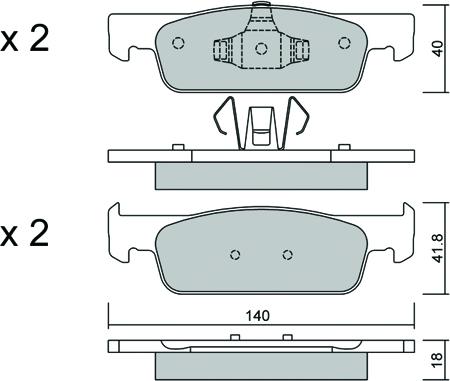 AISIN BPRE-1024 - Kit de plaquettes de frein, frein à disque cwaw.fr