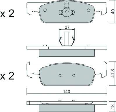 AISIN BPRE-1025 - Kit de plaquettes de frein, frein à disque cwaw.fr