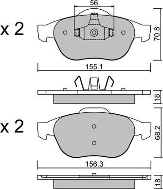 AISIN BPRE-1026 - Kit de plaquettes de frein, frein à disque cwaw.fr