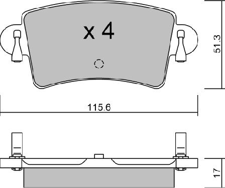 AISIN BPRE-2004 - Kit de plaquettes de frein, frein à disque cwaw.fr