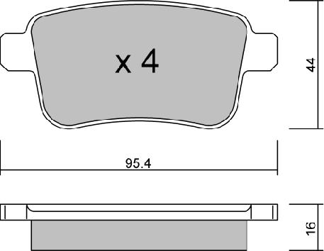 AISIN BPRE-2005 - Kit de plaquettes de frein, frein à disque cwaw.fr