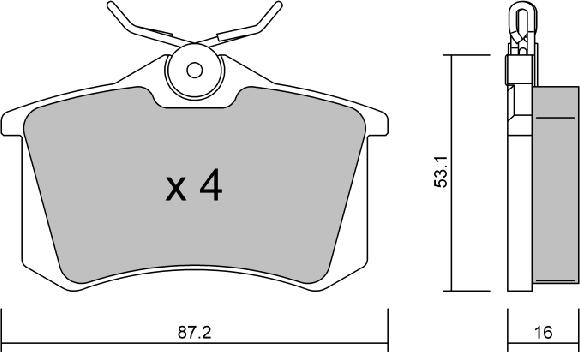 AISIN BPRE-2001 - Kit de plaquettes de frein, frein à disque cwaw.fr