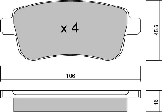 AISIN BPRE-2002 - Kit de plaquettes de frein, frein à disque cwaw.fr