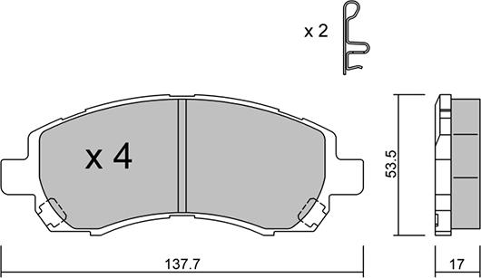 AISIN BPSB-1001 - Kit de plaquettes de frein, frein à disque cwaw.fr