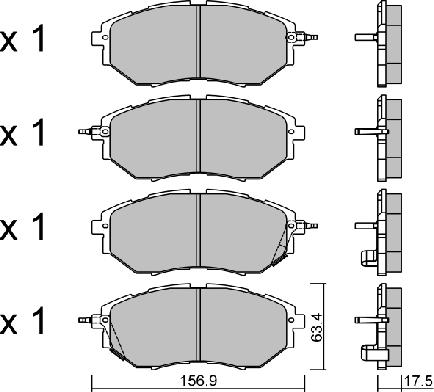 AISIN BPSB-1002 - Kit de plaquettes de frein, frein à disque cwaw.fr