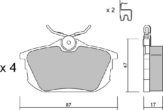 AISIN BPSM-2001 - Kit de plaquettes de frein, frein à disque cwaw.fr