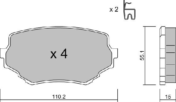 AISIN BPSZ-1902 - Kit de plaquettes de frein, frein à disque cwaw.fr