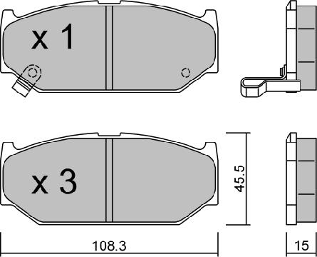 AISIN BPSZ-1000 - Kit de plaquettes de frein, frein à disque cwaw.fr